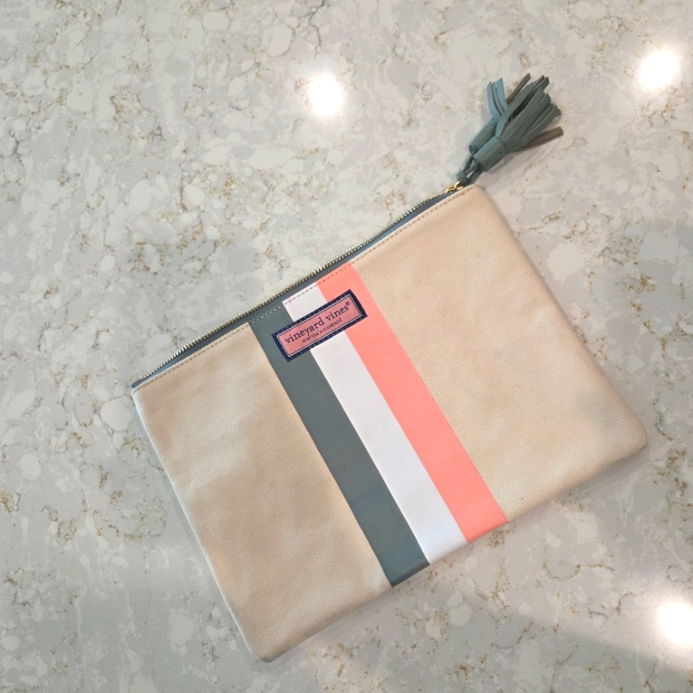 Vineyard Vines Tri Striped Fashion Clutch
